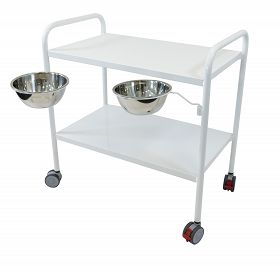 Stolik zabiegowy SZM-01 z miskami metalowymi